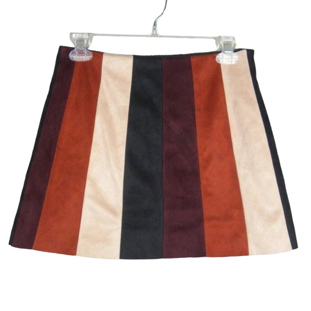 Forever 21 multicolor earth tones blocks mini skirt small - Picture 5 of 6
